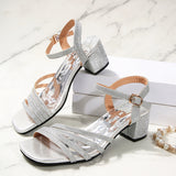 New Fashion Large-Size Fish Mouth In The Summer Of 2025 With Coarse Heel Sandals HZ0115