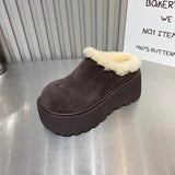 Gentle Fairy Wind Thick Bottom Increase Hairy Slippers 2025 New Soft Base Does Not Tired Birken Shoes HZ0115