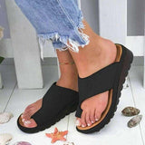 Large-Size Lady Wearing Leather Tods And Covers Cool Slippers Women's Large Size Women's Shoes 40-43 HZ0115