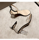Transparent Sandals Sexy Crystal Shoes 2025 Summer New Simple Buckle With Fairy Coarse High Heels HZ0115