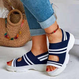 Large-Size Flying Sandals Women 2025 Summer Explosion Light Flying Slope Heel Sandals Women Polyurethane Soles HZ0115