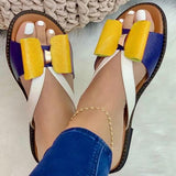 2025 Spring And Summer New Flat Bottoms Flat Bow Bow Lady Cool Slippers Large Size Women's Shoes HZ0115