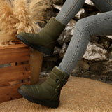 New Warm Large Size Lady Snow Boots Women Magic Stick Waterproof High-Top Shoes Couple HZ0115