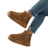 Add Velvet Round Head Jacket Cotton Boots 2025 Autumn And Winter New Large-Size Thick Snow Boots Women's Leisure HZ0115