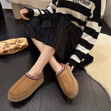 Autumn And Winter New Lazy Shoes Thick-Soled Pine Cream Wool Shoes Fur Shoes Outside The Home To Keep Warm Fashion Buns Cotton Tug HZ0115