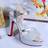 Sandals Women's 2025 New Summer Temperament And Heel Without Tired Waterproof Table Fashion High Heels HZ0115