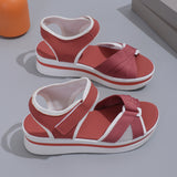 Large-Size New Sandals Women's Large-Size Thick-Bottomed Flat-Bottomed Magic Stick Daily Leisure Beach Sandals HZ0115