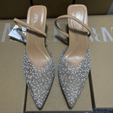 ZA Home 2025 New Spring New Transparent Pearl Water Drill Hot Shoes Fairy Wind Tip Fine Half Bag Head HZ0115