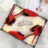 2025 New Summer Buckle With Bow High Heels Fine Heel Head Of Women's Shoes Sandals HZ0115