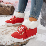 In The Autumn And Winter Of 2025, The New Large-Size Fur-Snow Boots Are Taut With Thick-Bottomed Round Head Ladies Cotton. HZ0115