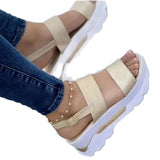 New 2025 Slope And Casual Buckle Beach Sandals And Roman Style Sandals Women HZ0115