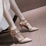 Rival High Heels Bare Female Fine Heel Spring And Autumn New Pointed Net Red Back Empty Single Shoes HZ0115