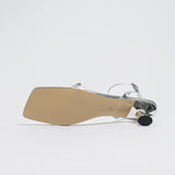 Women's New Word With Sandals Female Sense Transparent Water Drill Fashion Square Ankle With Fine Heels HZ0115