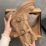 Vintage Fashion Two Wear Two-In-One Martin Boots Girl 2025 New Wilderness Wind Pine Cake Thick Bottom Over The Edge Of The Short Boots HZ0115