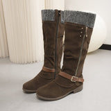 Large Code 2025 Autumn And Winter New Thick Side Zipper High-Heeling Women's Boots HZ0115