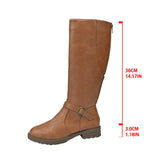 Special For Women's Leather Boots 2025 Spring And Autumn New Zipper Low-Heeling Boots Knight Boots High-Sleech Women's Boots HZ0115