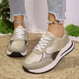 Large-Size Thick-Sed Sports Casual Women's Shoes 2025 Fashion Lace Single Shoes Fashion Sneakers HZ0115
