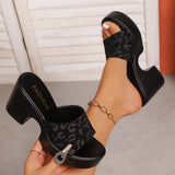 2025 Large-Size Slope And Slippers Women's Color Red Font Thick-Sed Slippers Summer Striped Women's Shoes HZ0115