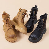 Martin Boots Women Vintage 2025 Autumn/Winter New Thick Short Boots Yinglen Soft-Bottomed Brown Locomotive Boots HZ0115