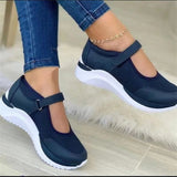 2025 New Casual Single-Shoe Women's Thick Sole Flying Weaving Breathable Magic Stick Casual Mesh Large Size Women's Shoes HZ0115