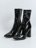 New Pointed High And Sexy Water Drill Elastic Boots Thin Skinny Boots Fashion Women's Boots HZ0115