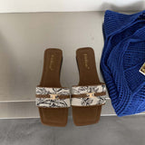 1938-18~ƽ-Bottom French Small Fragrant Wind Side Toe Cool Slippers Women's Shoes Wear 2025 Summer New HZ0115