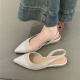 Temperament French Small Fragrant Wind Spliced Point-In-Point Single Shoes Spring And Summer New Design Sense Heightening Baotou Sandals Fairy Shoes HZ0115