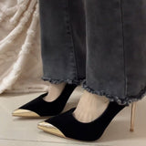 Summer Heightening Head Anti-Slip Shoes New Chinese Pointed Lady Single Shoes Tide 2025 Outside Wearing Fashion Shoes HZ0115