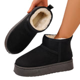 Thick Bottom Snow Boots Women's New Winter Plus Velvet Thick To Keep Warm Short Boots Pedal Sleeve Shoes HZ0115
