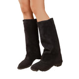 2025 New Autumn And Winter Sharp Western Cowboy Knight High Boots Women Retro Embroidered Long Boots Trouser Boots HZ0115