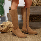 Temperament Knight Boots Women's High Boots 2025 Autumn And Winter With Coarse And Knee New Boots HZ0115