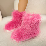 New Hairy Boots Winter Warm Plus Velvet Boots Fashion Casual Snow Boots Women HZ0115