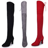 2025 New Autumn And Winter Large Size Over The Knee Boots High And Sharp Sharpened Zipper Women Boots HZ0115