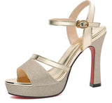 Sandals Women's 2025 New Summer Temperament And Heel Without Tired Waterproof Table Fashion High Heels HZ0115