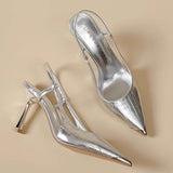 2025 Summer New Head-Up Fine And Air Behind The Fairy Style Art Gentle High Heel Single Shoes HZ0115