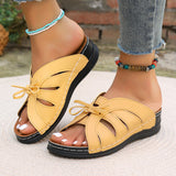 Large-Size Slopes And Slippers Summer New Bow Fish Mouth Cold Slippers Rocking Line Beach Cool Slippers HZ0115