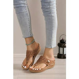 Large-Size Women's Shoes Casual Women's Slippers 2025 New Flat Bottoms Toe Slope And Comfortable Solid Sandals Women HZ0115