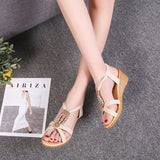 2025 New Flat-Soled Sandals Female Xia Ping And Beaded Bohemian Sandals Toe Sweet Student Beach Shoes HZ0115