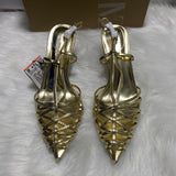 ZA Home 2025Ins Fashion Show Plating Heel Steel And A Buckle Strap Simple Toe Women's Shoes HZ0115