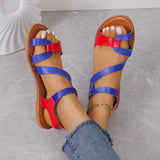 Net Red Candy Color Large-Size Casual Sandals Summer New Women's Shoes Magic Stick Beach Sandals HZ0115