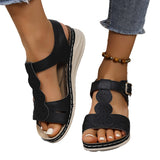 Soft Leather Roman Sandals Ladies Summer 2025 New Soft-Soled Mother Shoes Fashion Wear Ladies Sandals Slopes And Women's Shoes HZ0115