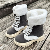 Large-Size Autumn And Winter Hair To Keep Warm Thick Bottom Boots Comfortable Round Head With Snow Boots Woman HZ0115