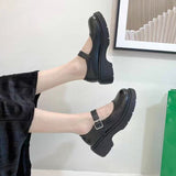 Mary Jane Small Leather Shoes Retro Thick Soles Of High-Lefford Shoes 2025 New Casual Fashion Match Niche Women's Shoes HZ0115