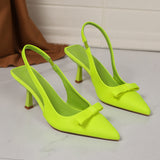 Women's Shoes Bow High Heels In The Spring And Summer Of 2025 New Bao Head After The Empty Women's Shoes HZ0115