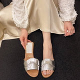 ZA Large-Size Slippers Women 2025 New Flat-Soled Sandals Trend One-×Ö×Ö Color Slippers HZ0115
