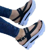 New Sandals Women Autumn Summer Lady's Toe-Sleet Thick Soles Increase High-Color Casual Large-Size Women's Shoes HZ0115