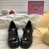 French Fairy Wind Lolita Shoes New Daily Soft Base Does Not Tired Round Head Thick Leather Shoes HZ0115