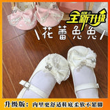 Princess Wind Soft Bottom Mary Jane Leather Shoes 2025 New Word-Button Round Head Sweet Cute Lo Shoes HZ0115