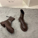 White Skinny Martin Boots Children's Shoes 2025 Summer Small Ankle Boots Spring And Autumn Winter Boots Single Boots HZ0115