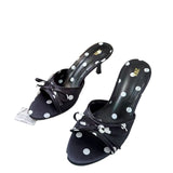 ZA2025 New Summer Feet Look Retro Wave Point With High Heel Sandals Sexy Sandals HZ0115